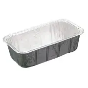 Pactiv Economy Loaf Pan Silver 29 oz. 7.375" L x 3.625" W x 2.343" H | 500/Case