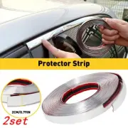 2set 3/4'' Chrome Molding Trim Strip Door Window BumperSide Protector Trime 16FT (for: Volvo)