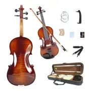 1/2 Acoustic Violin Kit 4 String Solid wood Violin Ebony Maple Spruce Fittings