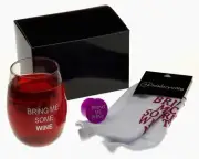 If You Can Read This Bring Me Some Wine Acrylic Glass Stopper Socks Ladies Gift