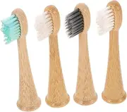 Ipetboom 4pcs Toothbrush Replacement Heads for Electric Toothbrushes Gentle Cleaning with Soft Bristles Compatible with Models and Durable Design