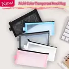 Nylon Mesh Pencil Bag Zipper Stationery Pouch Stationery Holder Bag Kids