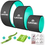 Yoga Wheel Set of 3, Back Roller for Back Pain Relief, Stretching, Multifunct...