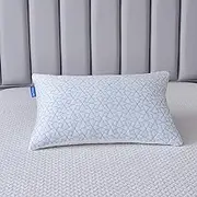 Cooling Pillow for hot Sleepers - Bamboo Pillow for Side and Back Sleeper - Adjustable Bed Pillows Queen for Neck and Shoulder Pain Relief - Shredded Memory Foam Cooling Gel Pillow with Extra Fill