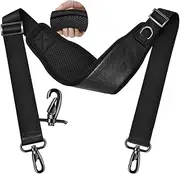 [ZINZ] Bag Shoulder Strap 78“ with Ultra Cushion Breathable Pad, Durable Strap with Double Adjustable Buckles and Metal Hooks