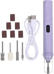 HEALEEP Manicure Machine Electric Nail Grinder Manicure Remove Drill Bits Portable Nail Polish Manicure Drill Bits Electric Nail Drill Machine Kit Remove Nails Nail Polisher Violet Plastic