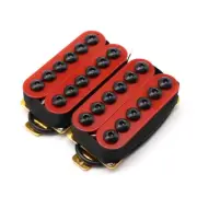 1 Set Red High Output Guitar Humbucker Pickup Invader Style Bridge & Neck