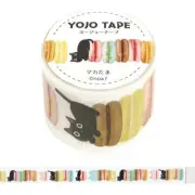 Washi Tape, Cute Black Cat Macaroons Kitty Cookies Masking Tape Kawaii US SELLER