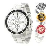 SEIKO SND797 SND797P1 Mens Chronograph Tachymeter 100m Steel Watch