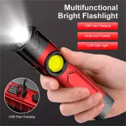 Waterproof LED Rechargeable Tactical Flashlight Torch COB Side Light Spotlight