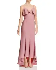 AQUA High/Low Ruffled Gown Size XS (Orig $178.00)