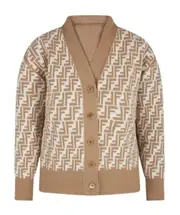 V-neck cardigan 6Y,10Y brown