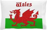 CafePress Wales Cymru Flag Baner Pillow Case Standard Size Pillowcase, Lumbar Cover Fleece