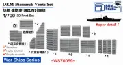 BUNKER WS70059 DKM Bismarck Vents Set 3D Print Set model kit