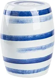 PA-DABAOO Ceramic Drum Garden Stool, Blue and White Ceramic Stool, Indoor and Outdoor Garden Stool, Chinese Style Drum Stool, Decorative Garden Stool, Antique Dressing Stool