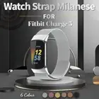 For Fitbit Charge 5 Milanese Band Strap Stainless Steel Replacement Wristband Oz