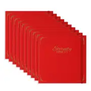 Eternity Ninety Flat Book 100% Cotton 8"" x 8"" (Stitch Bound) Red -10 Pack