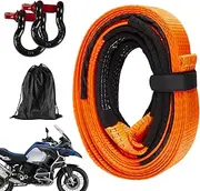 Car Tow Strap | Recovery Strap with Hooks,Car Accessories for Tree Saver Winch Extension, Sturdy Supplies for Truck, ATV, Roadside