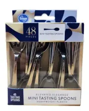48 Pieces Mini Tasting Spoons, Heavyweight Plastic, Elevated Elegance, BRAND NEW
