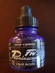 Daler-Rowney FW PEARLESCENT Artists' LIQUID Acrylic MOON VIOLET FREE SHIPPING