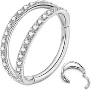 [JeiibrZui] Body Piercing Helix Earrings, Nose Piercing, Cartilage Earrings, Hypoallergenic Nose Ring, Piercing Helix Clicker Ring, Nostril, Earring Helix Piercing Jewellery, Piercing Jewellery 10 mm, no, Copper,