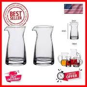 2pcs Glass Creamer Pitcher Sauce Serving Pitcher Milk Creamer Jug,100ml