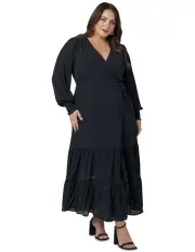 [Pink Dusk] Hanky Panky Wrap Dress in Black