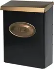 Designer Galvanized Steel, Locking, Wall Mount Mailbox, DVKGB00AM, Black & Brush