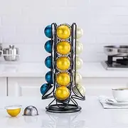 [FlagShip] Revolving Coffee Pod Holder for Nespresso Vertuoline (20 Pods) (Black)