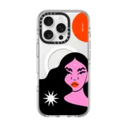iPhone 16 Pro Clear Case MagSafe Compatible Moon by Camila Rosa