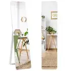 Giantex Full Length Mirror Frameless Wall Mounted Freestanding Mirror White