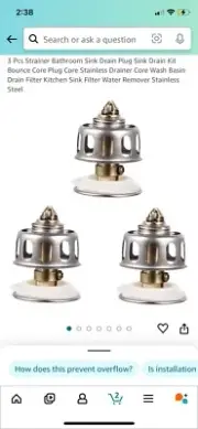 3 Pcs Strainer Bathroom Sink Drain Plug Sink Drain