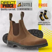 Mongrel K9 Work Chelsea Boots Mens Brown Elastic Sided Casual Non Safety K91070