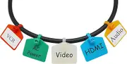 Mr-Label 110 mm Nylon Cable Zip Ties Tags Labels Marker – Write on | Self-Locking – with Free Printable Labels - for Wire Marking and Organizing (50 Pcs, Five Assorted Color)