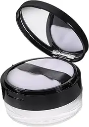 Healeved Travel Kit Plastic Cosmetic Case Makeup Powder Jar Body Powder Puff Sponge Case Empty Puff Holder Random Color
