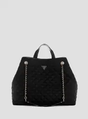 GUESS Women's Black Giully Large Tote Bag
