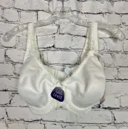 NWT Playtex Secrets 4442 Full Figure Lightly Lined Underwire Bra 36D White