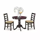 ANPF3-CAP-C 3 Pc small Kitchen Table and Chairs set-round Kitchen Table and...