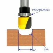 1 pc 1/2" SH 3/4" Dia Dish, Bowl & Tray Router Bit S