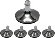 DuBom Office Chair Bell Glides Replacement, Change Swivel Caster Wheels to Fixed Stationary Foot, Dia 11mm Stern fit Most Office Chair, Anti-Slip Low Profile Bell Glides Feet Set of 5