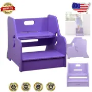 Compact & Stylish Toddler Step Stool with 2-Position Height Adjustment in Lilac