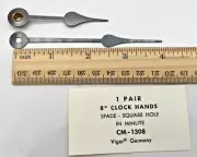 NOS VIGOR CM-1308 Spade Replacement Clock Hands, Square Hole. For 8" Clock Dial.