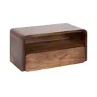 Kate + Laurel Floating Side Table 18" Contemporary Wood Rectangle Walnut Brown