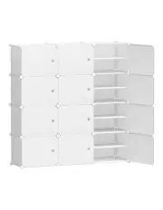 Artiss Shoe Box Rack DIY 12 Storage Cube Stackable White