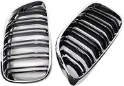Chrome Frame Gloss Black Car Front Kidney Grille Dual Slat Grille Compatible For BMW F30 F35 E90 E91 E36 F10 F18 F06 F12 F22 F23 F15 F16(F10 F18 10-17)