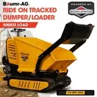PRESALE BAUMR-AG 500KG 10HP Motorised Wheelbarrow Tracked Wheel Ride On Dumper
