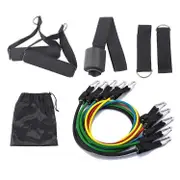 Heavy Duty Latex 11PCS Resistance Band Tube Power Gym Yoga Training Fitness