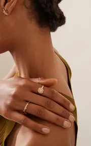 [Bernard James] Maxi Flora 14K Yellow Gold Diamond Ring