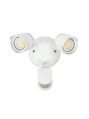 Bastion 2 Light LED Flood Light with Sensor in White