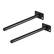 Shelf Brackets, 2Pcs 8" - Metal Hidden Round Floating Shelf Bracket for Shelves